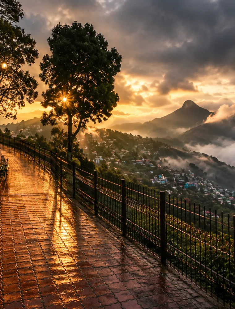 Coaker's Walk promenade at golden hour, a short stroll from The Lovedale